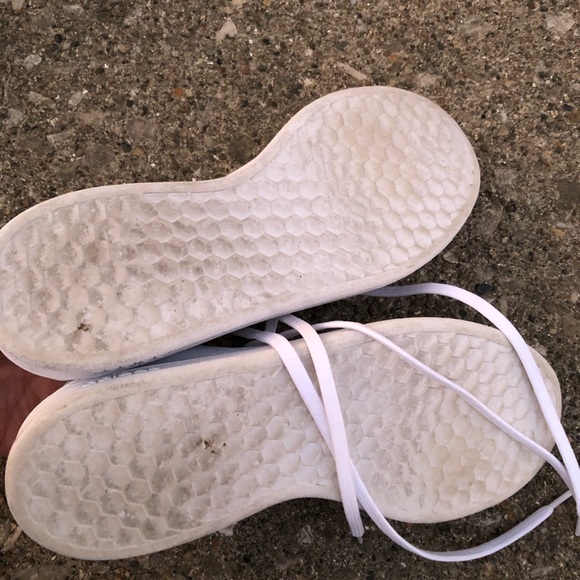 Like new- womens size 10 Adidas white and pink sneakers - Picture 3 of 5